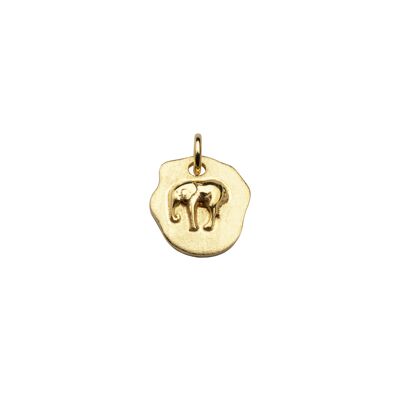 Letters elephant pendant gold