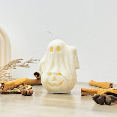 Ghost and Pumpkin Halloween Candle - Halloween Decoration