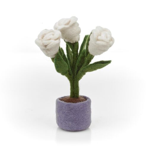 Handmade Felt Spring Tulips standing Easter Decoration