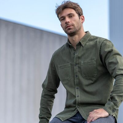 Camicia di jeans - Cachi