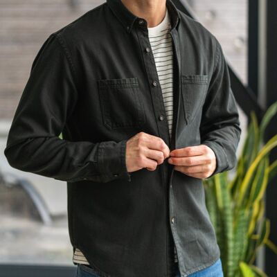Camicia in denim - Nera