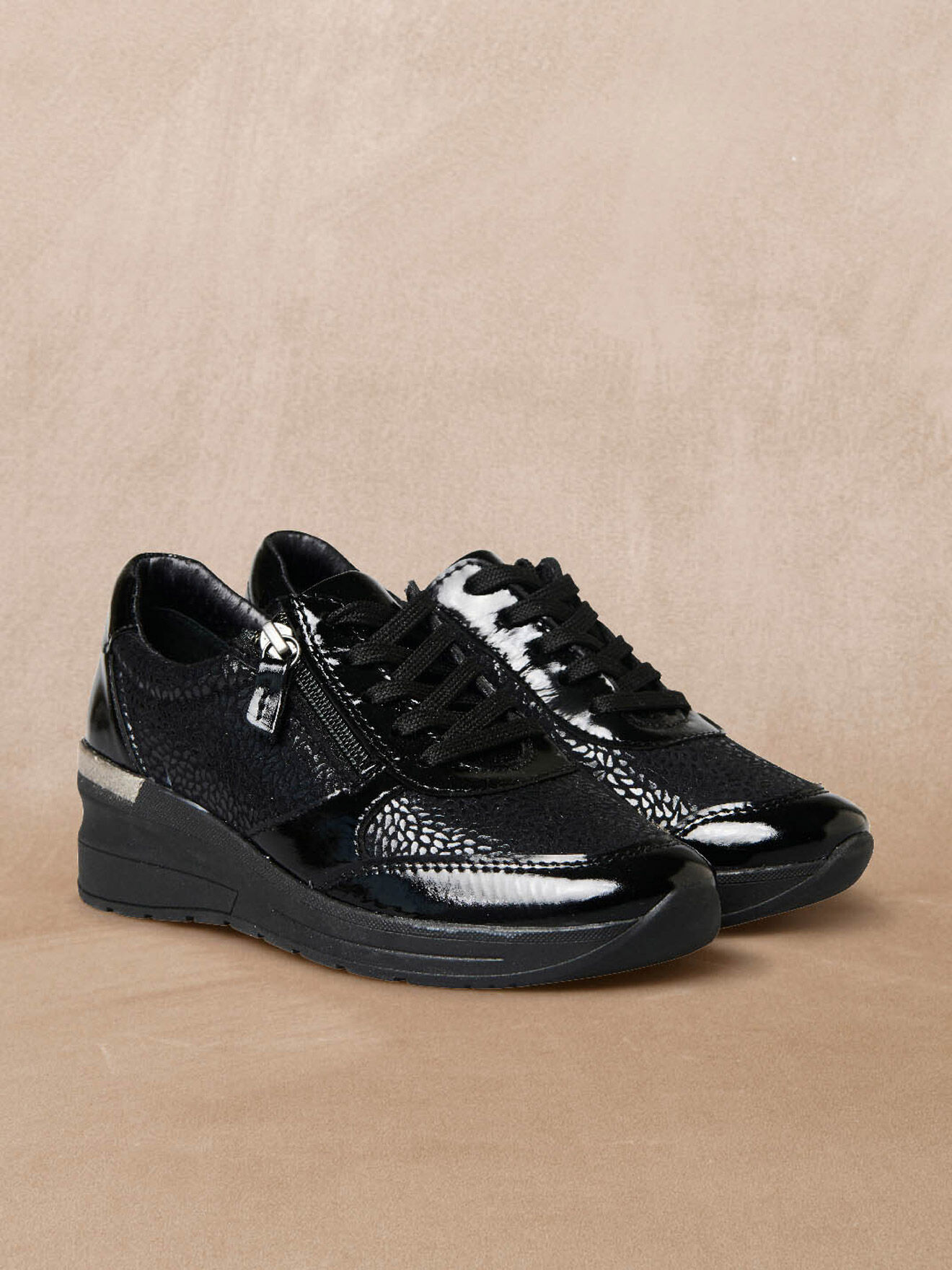 Derby shoes with side zip and laces for women (2011370_0026)