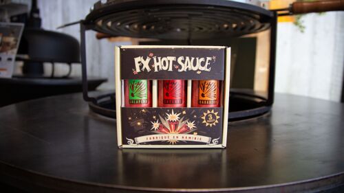 Coffret Mini 3 sauces piquantes 90ml