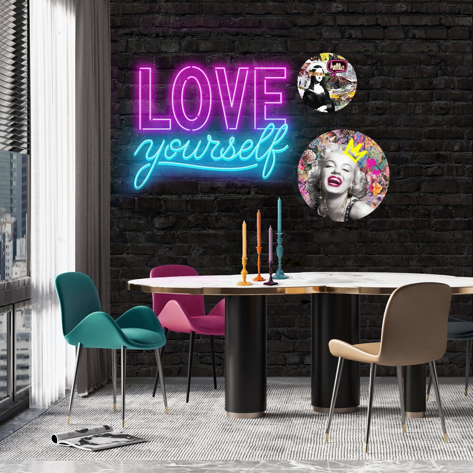 Papel pintado fotográfico Melli Mello Brick by Brick Negro