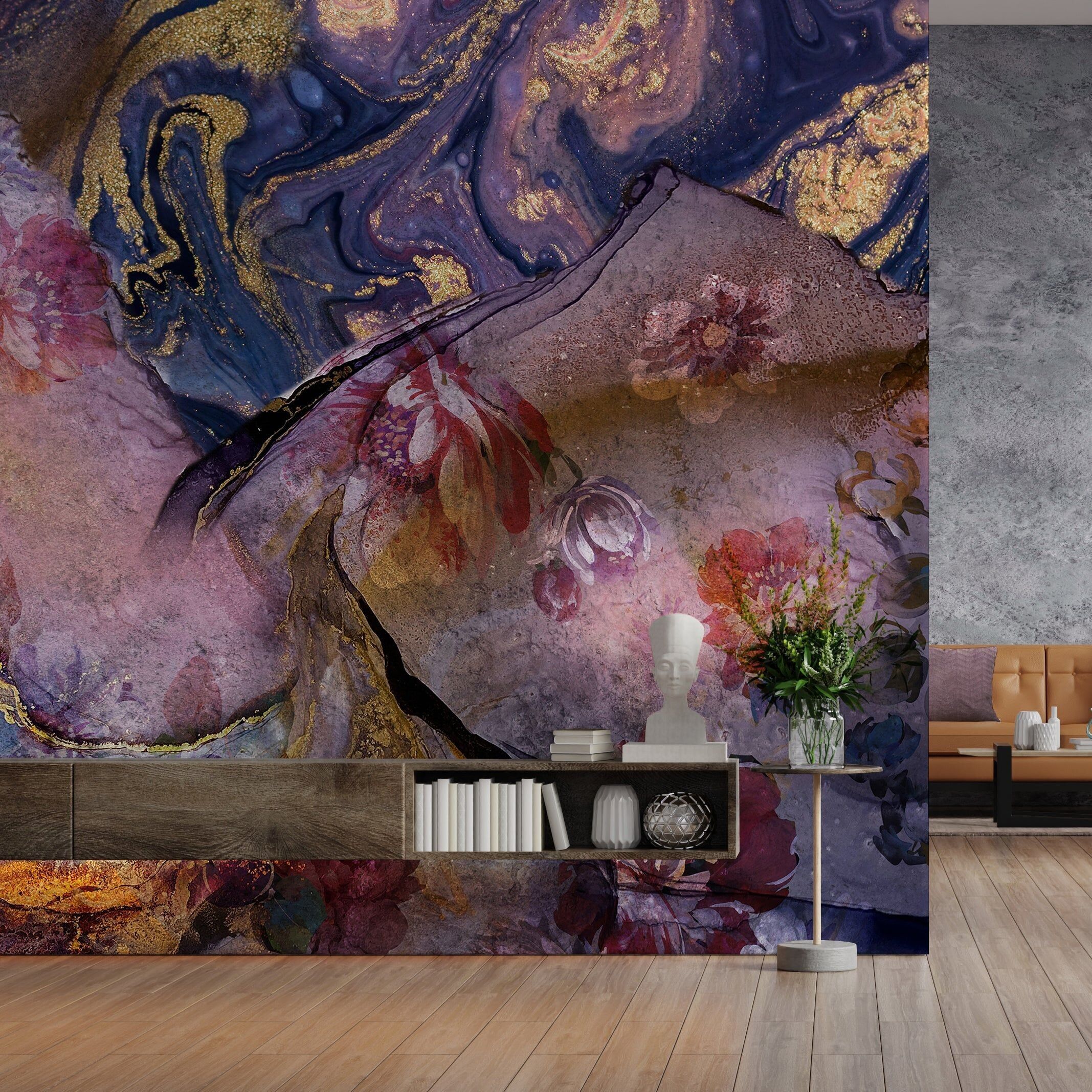 Papel pintado fotográfico Melli Mello Noche estrellada Púrpura