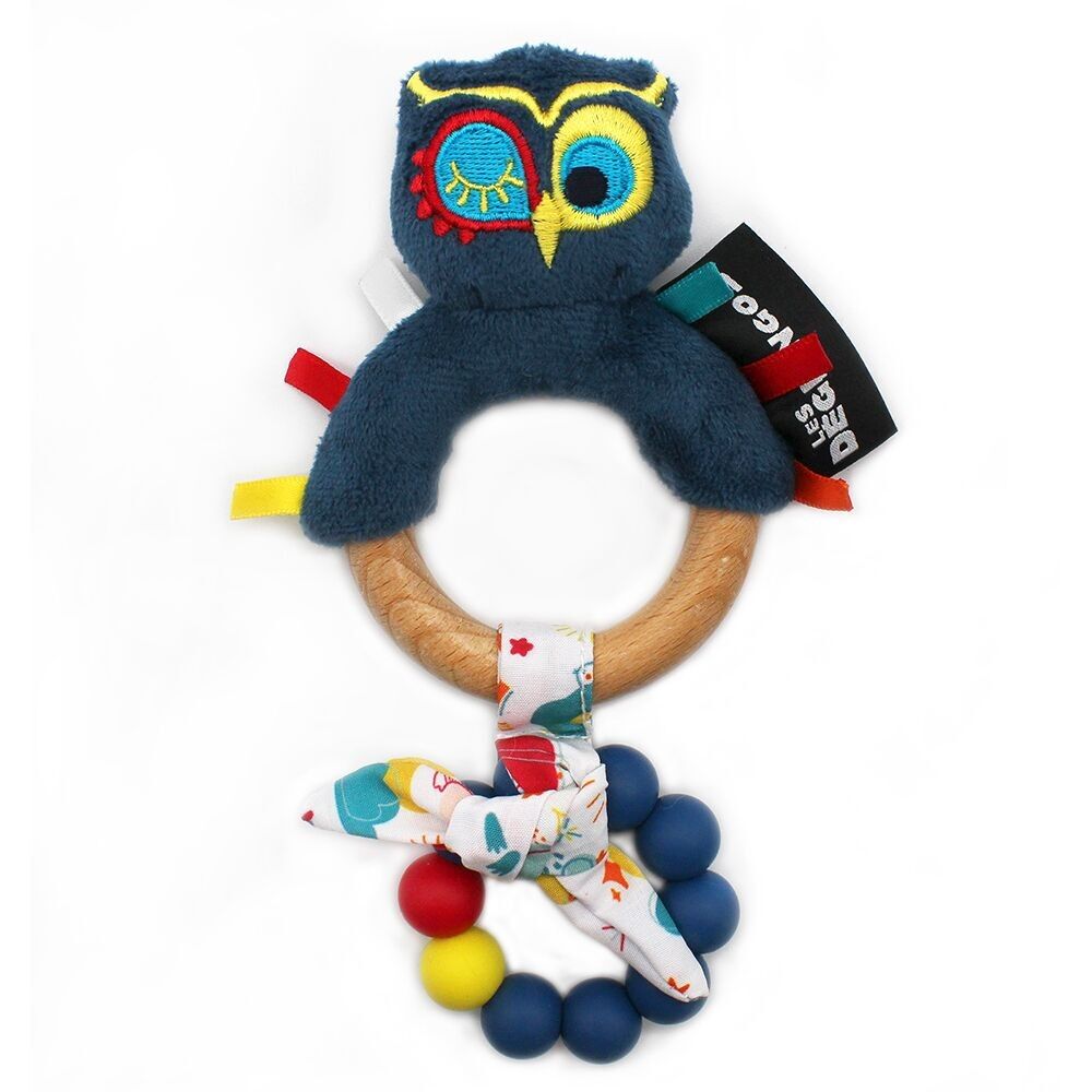 LES DEGLINGOS Astros the Owl silicone teething ring