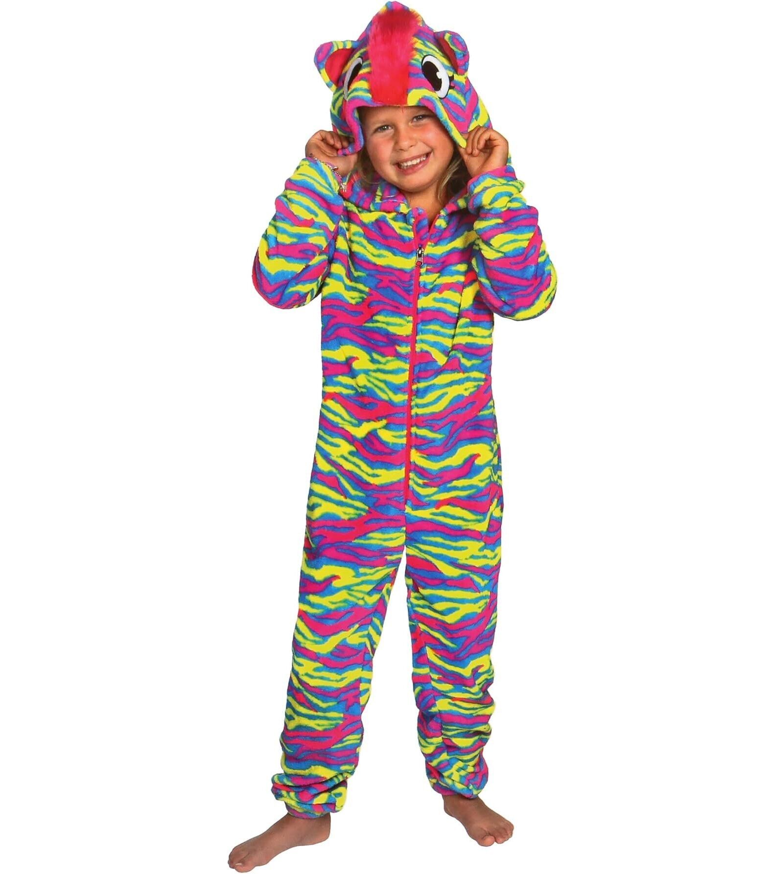 Multicolour polar fleece one piece costumes onesies for children