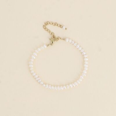 Bracelet on cord - 3 mm freshwater pearls