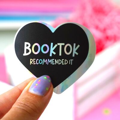 Booktok recommend it Waterproof Holographic Sticker for Book lovers