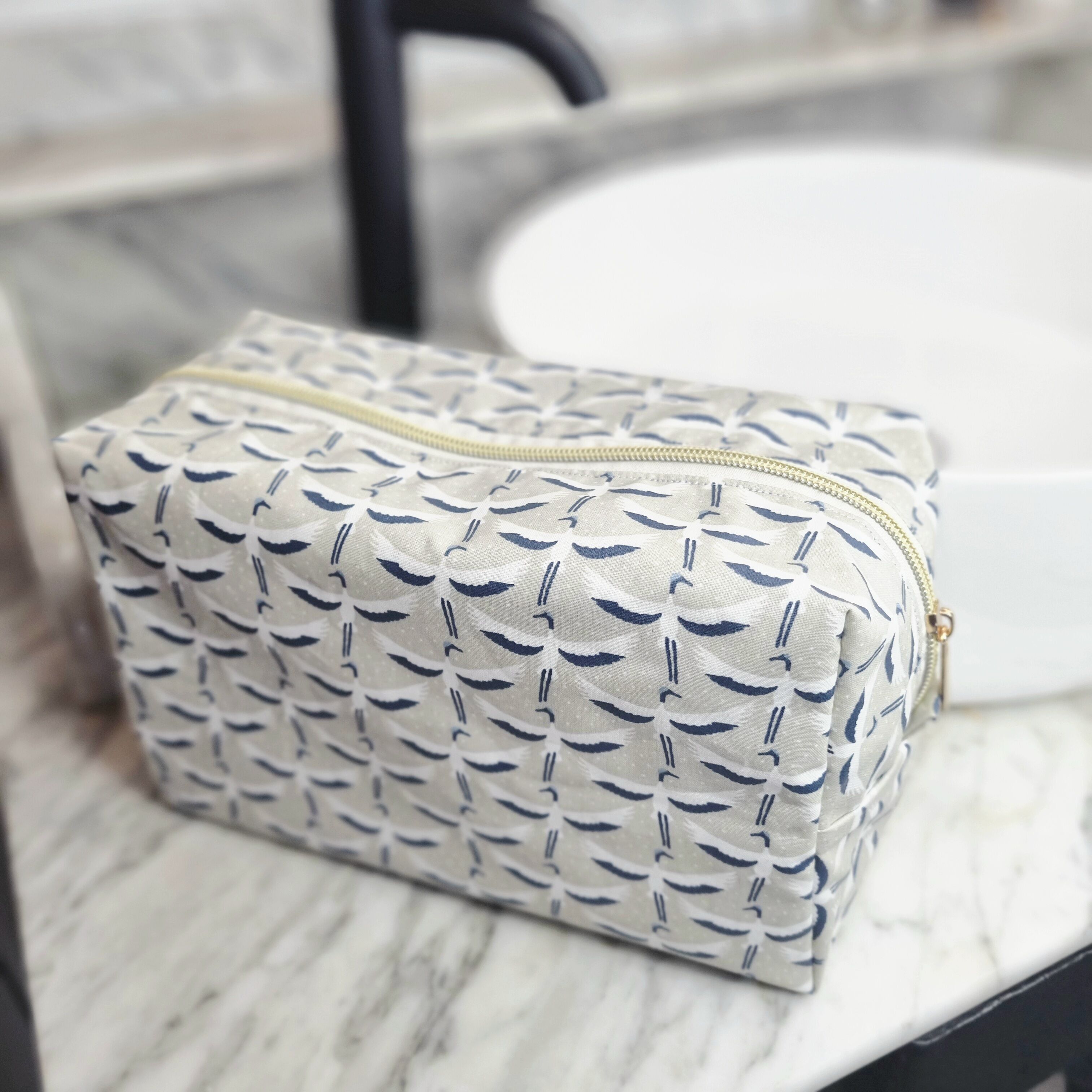 Maxi two-tone basket case Sylvie/Céleste