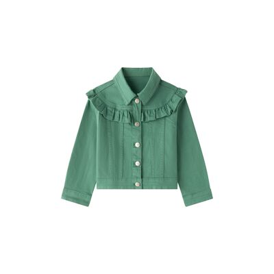 Green Denim Jacket for Girls
