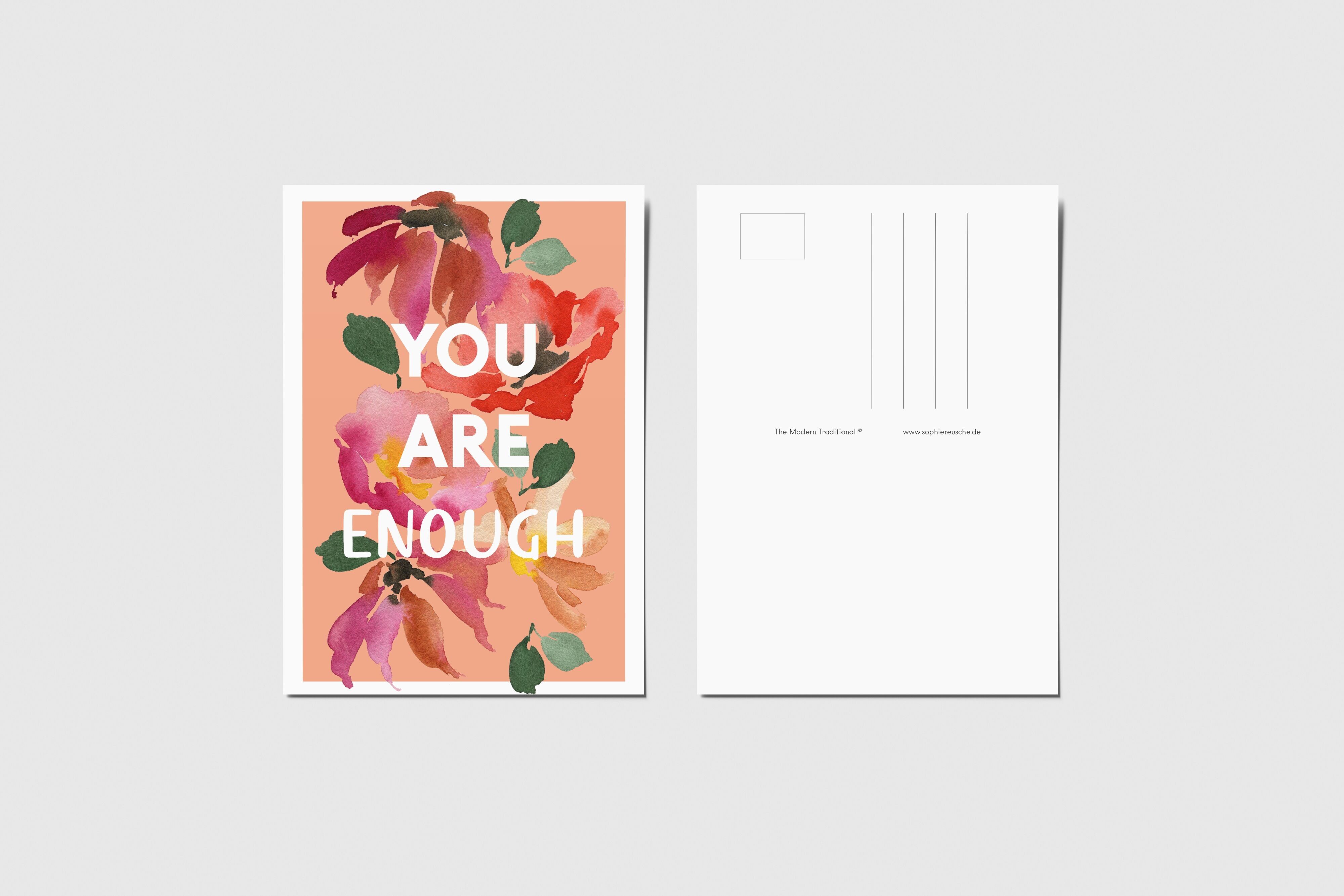 Cartolina motivazionale "Tu sei abbastanza"