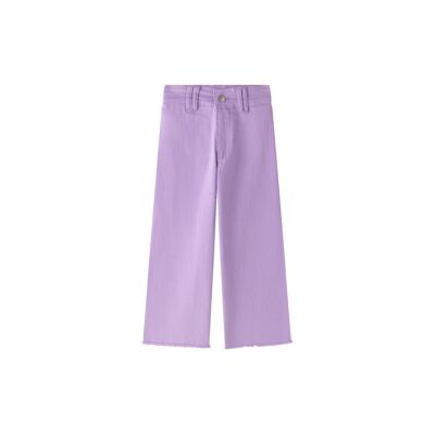 Pantalon long en denim violet pour fille