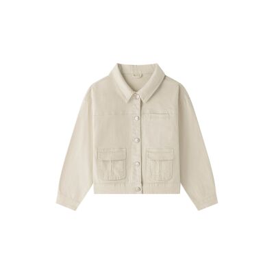 Veste en jean écru fille