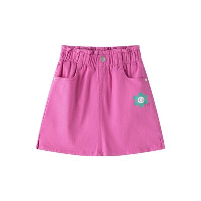 Jupe en jean fuchsia fille
