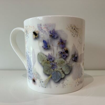 Tasse en porcelaine fine Morning Glories