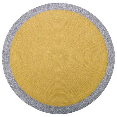 NOLAN CURCUMA round braided wool rug