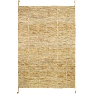 Contemporary wool rug LHENA YELLOW BROWN M