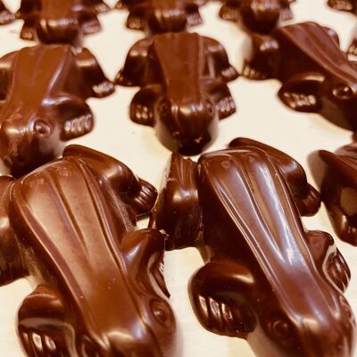 CHOCOFROGRENOUILLES filled with praline for HALLOWEEN ORGANIC and VEGAN