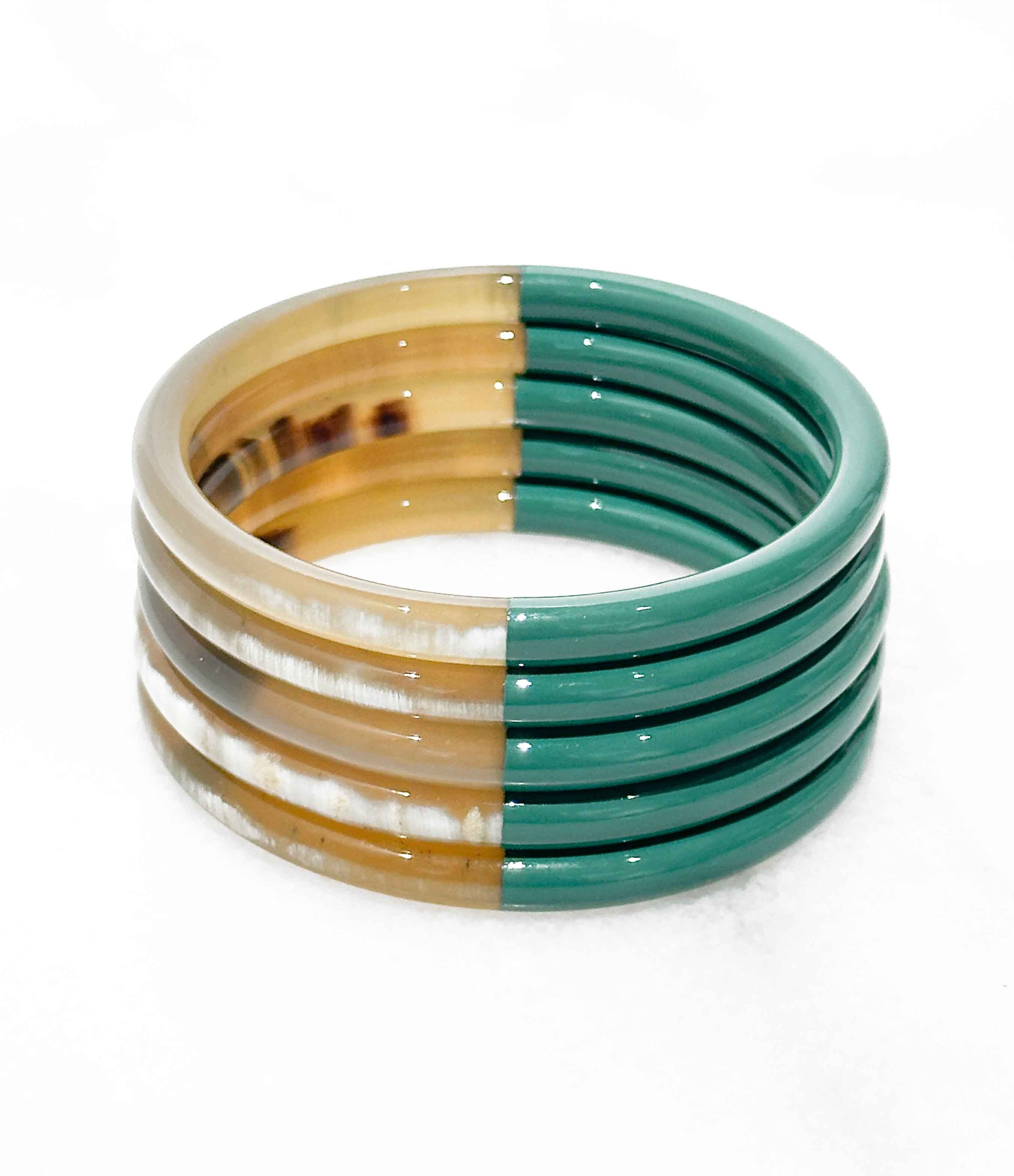 Bracciale colorato 4165C in vero corno