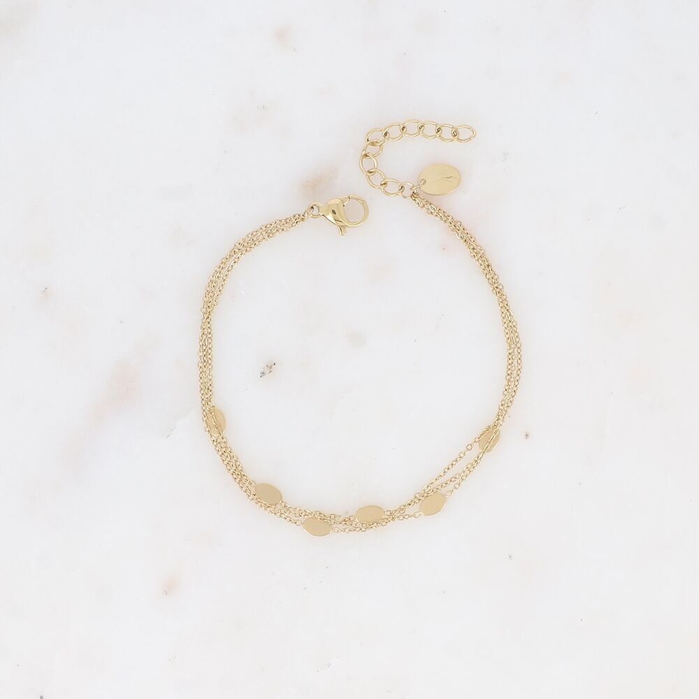 Bracciale Malou - 3 file con nappe ovali