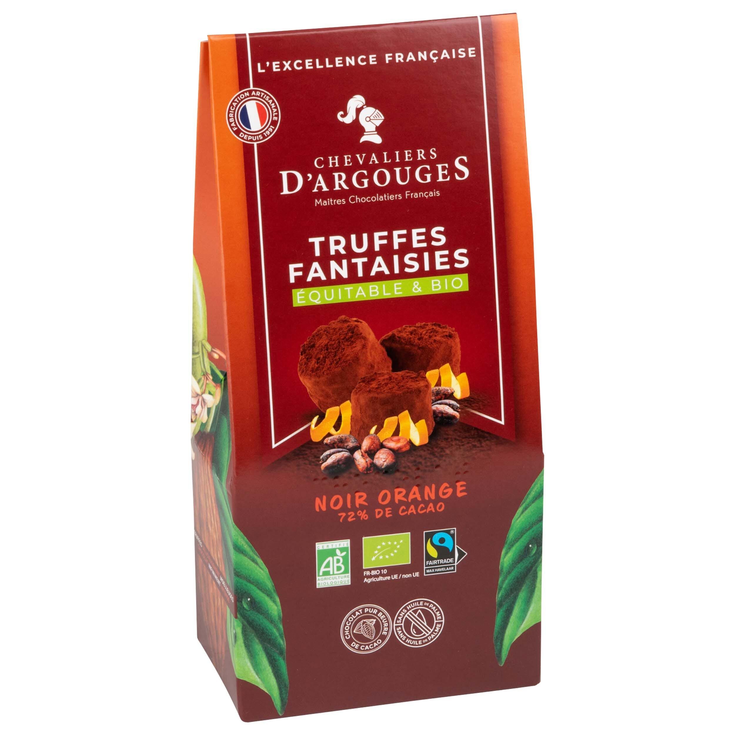 ORGANIC/FAIR TRADE CHRISTMAS FANCY TRUFFLES CASE - ORANGE FLAVOR