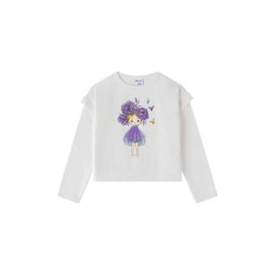 Sudadera Mangas Largas De Punto Rizo De Niña