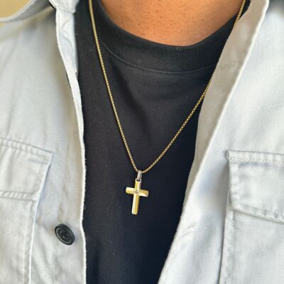 Collier Cross Bicolore