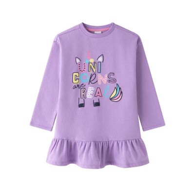Abito in maglia spazzolata da bambina