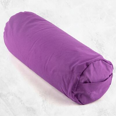 Coussin Bolster Support Sarrasin Prune