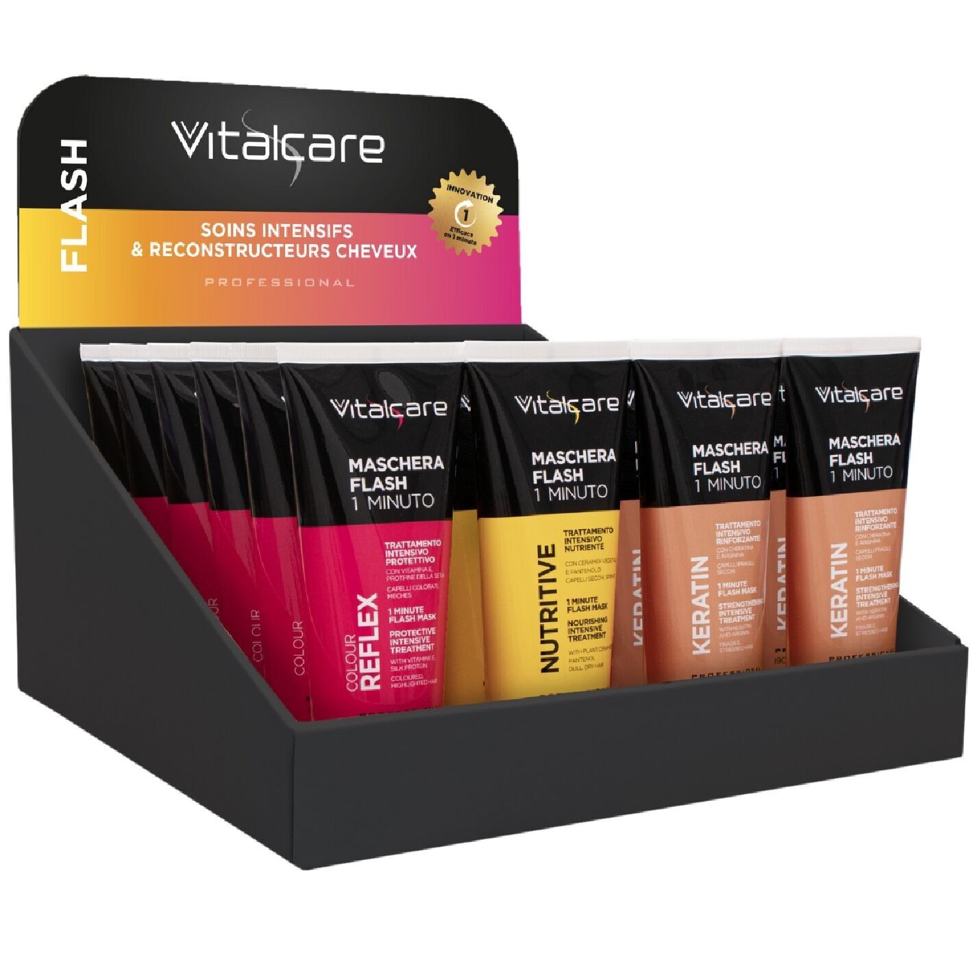 Maschere per capelli Vitalcare 1 minuto 190 ml 24 UVC