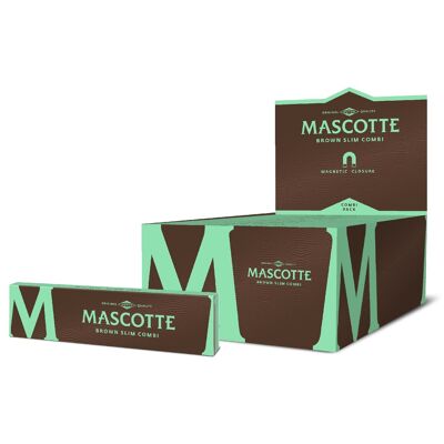 Mascota De Cigarrillos De Hojas Marrón Slim Combi