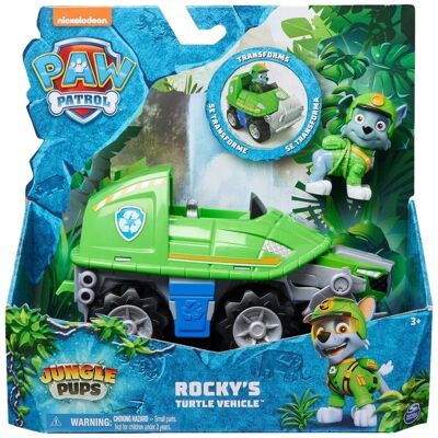 Vehicule Turtle + Figurine Rocky Jungle Pups