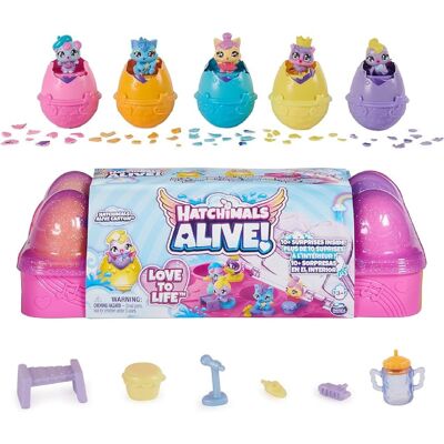 Figuras 5 Huevos Hatchimals + Accesorios