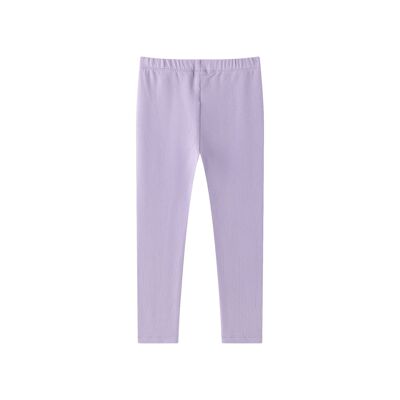Legging en tricot brossé de couleur unie pour fille