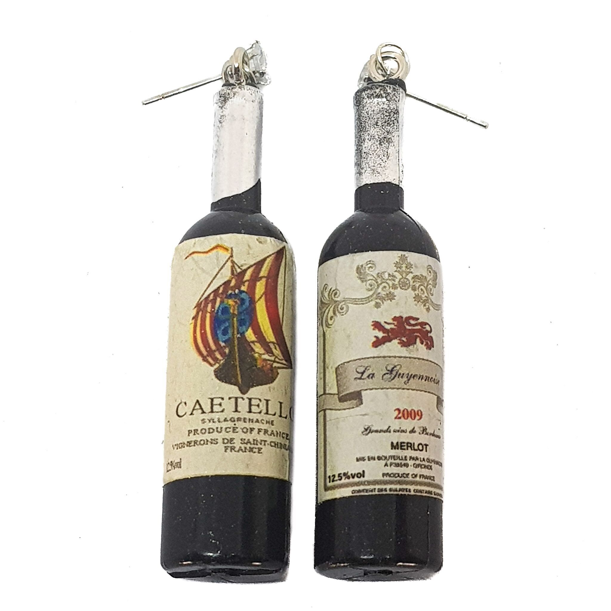 Orecchini a forma di bottiglia di vino O'Clock