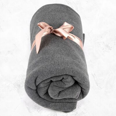 Fleece-Yoga-Decke Grau
