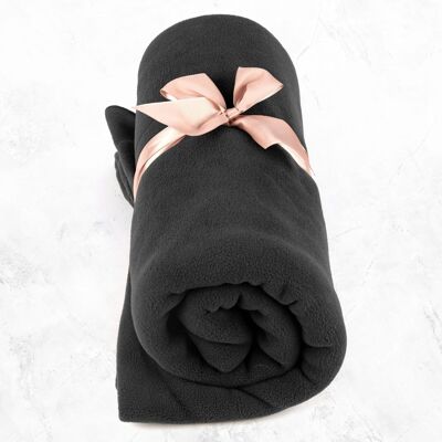 Fleece Yoga Blanket Black