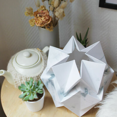 Lampada da tavolo Origami Fantasia invernale - S