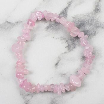 Bracelet puce quartz rose 5