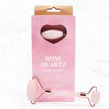 Rouleau facial en quartz rose 4