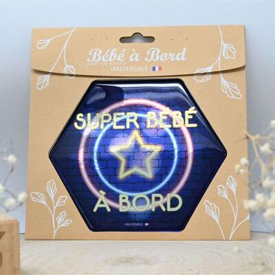 Bimbo a bordo Made in France - Capitan America neon - DESTOCK