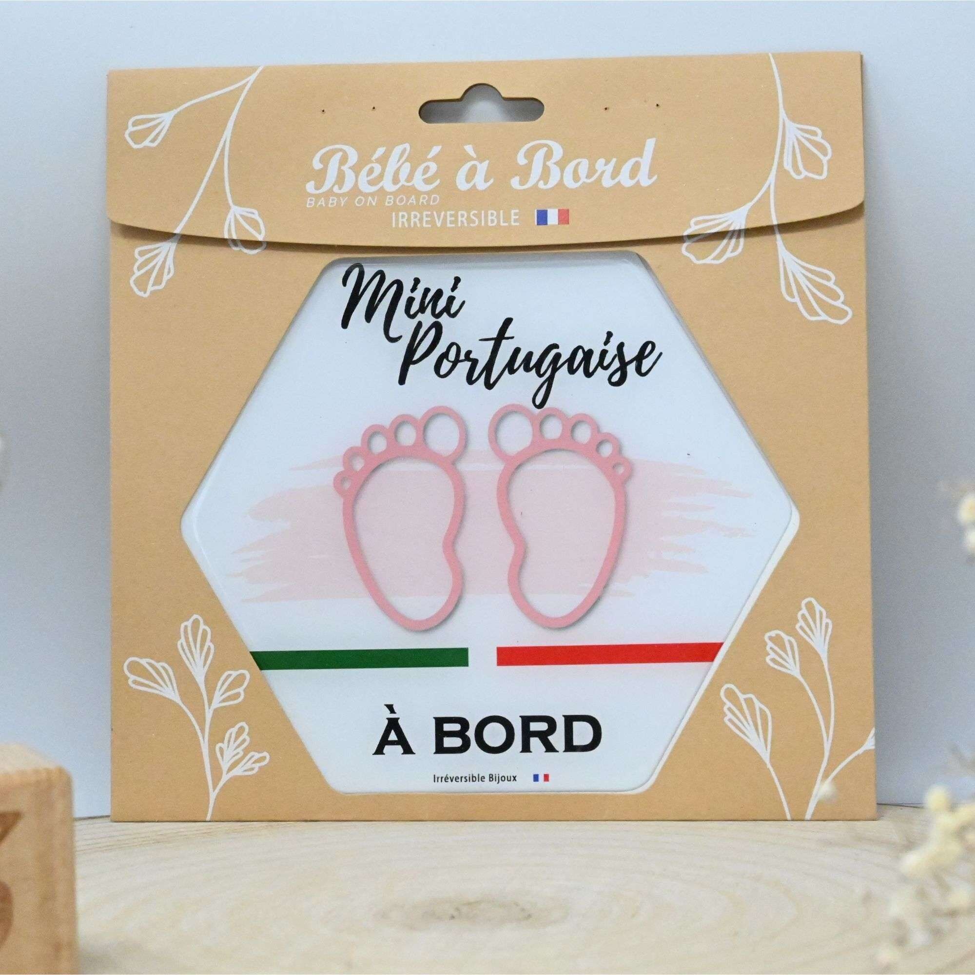 Baby an Bord, hergestellt in Frankreich – Mini-Portugiesisch, NEU – Ausverkauf