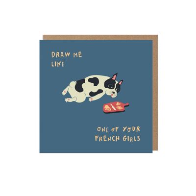Carte Chien Fille Française