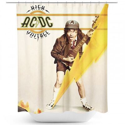 AC/DC Shower Curtain High Voltage Standard 100% Polyester 180x200 cm new Top