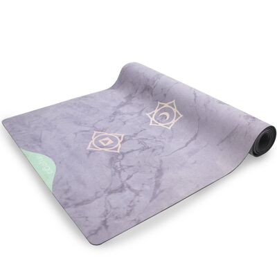 Chakra lussuoso tappetino da yoga in pelle scamosciata vegana