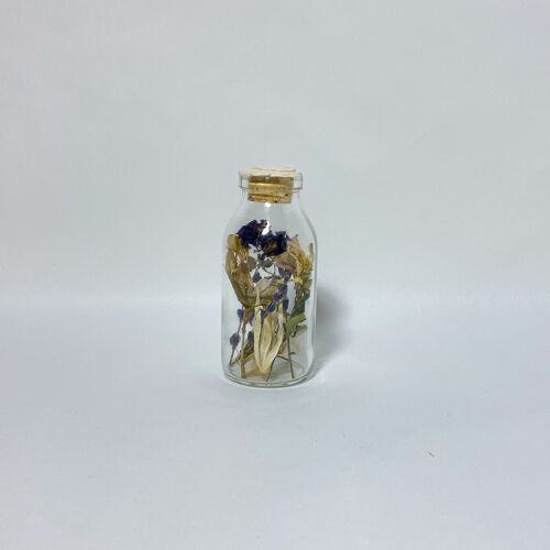 Dried Florals in glass Harapan 100 ml white wax