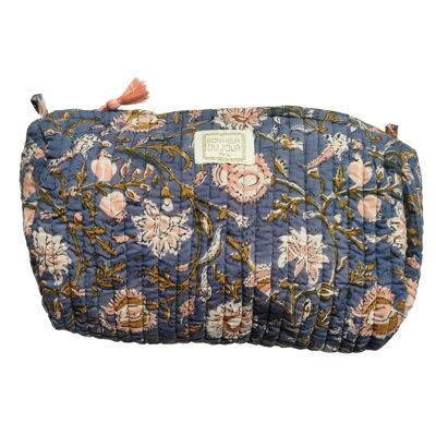 Trousse de toilette indienne INDIRA INDIGO