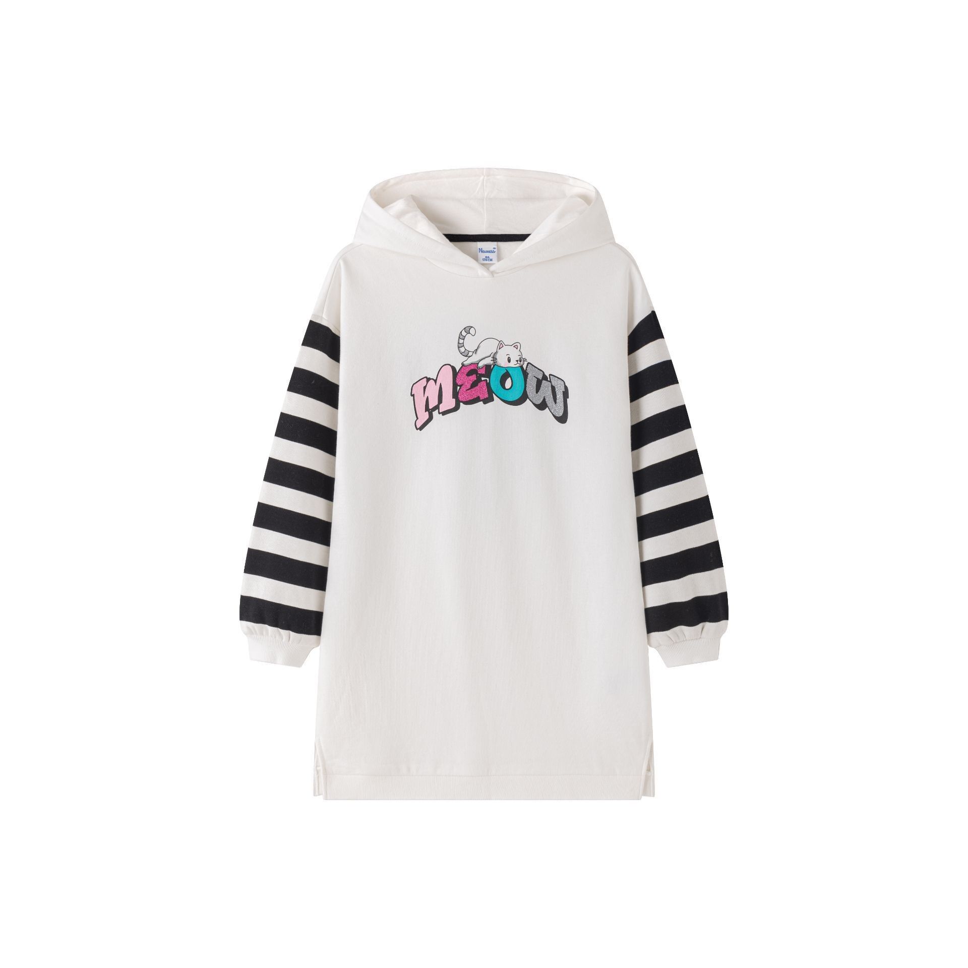 Abito con cappuccio a maniche lunghe da ragazza