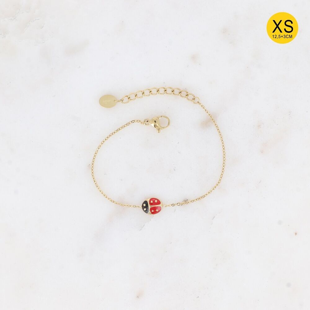 XS-Armband - emaillierter Marienkäfer